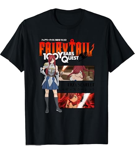 Amazon.com: FAIRY TAIL - “Erza Scarlet Classic” T-Shirt : Clothing
